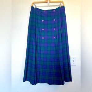 Vintage Allen Lolly wool pleated mid Skirt